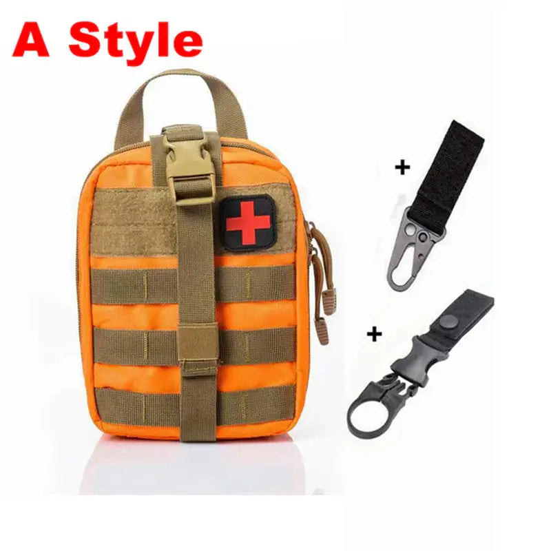 a picture of a first aid kit with a clip and a knife