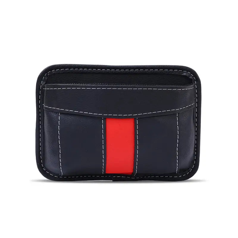 the black and red leather wallet