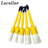 5 pcs yellow nylon paint brushes with nylon handle