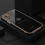 the case is made from gold and features a clear back