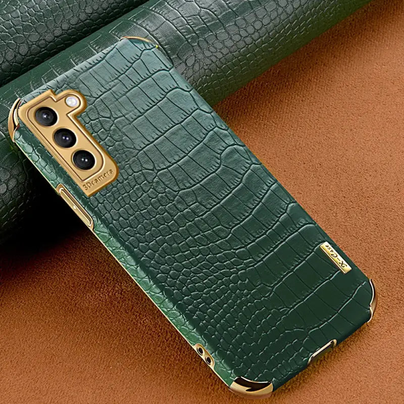 luxury crocodile leather case for iphone x