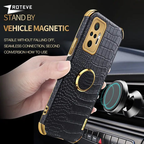 luxury crocodile leather case for iphone x