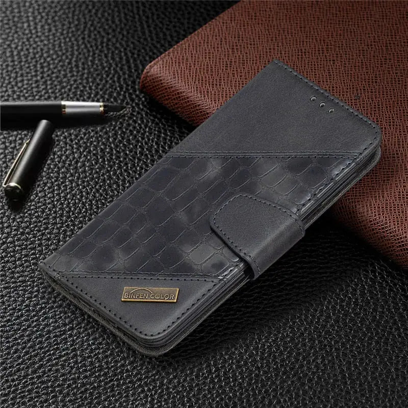 the black crocodile leather wallet case