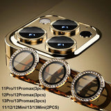 a gold iphone case with three round mirrors