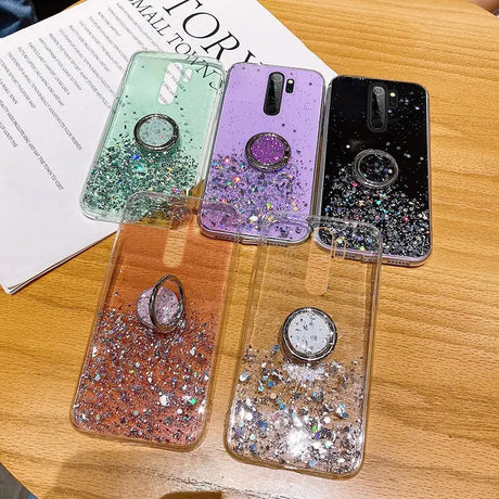 a phone case with a ring on it