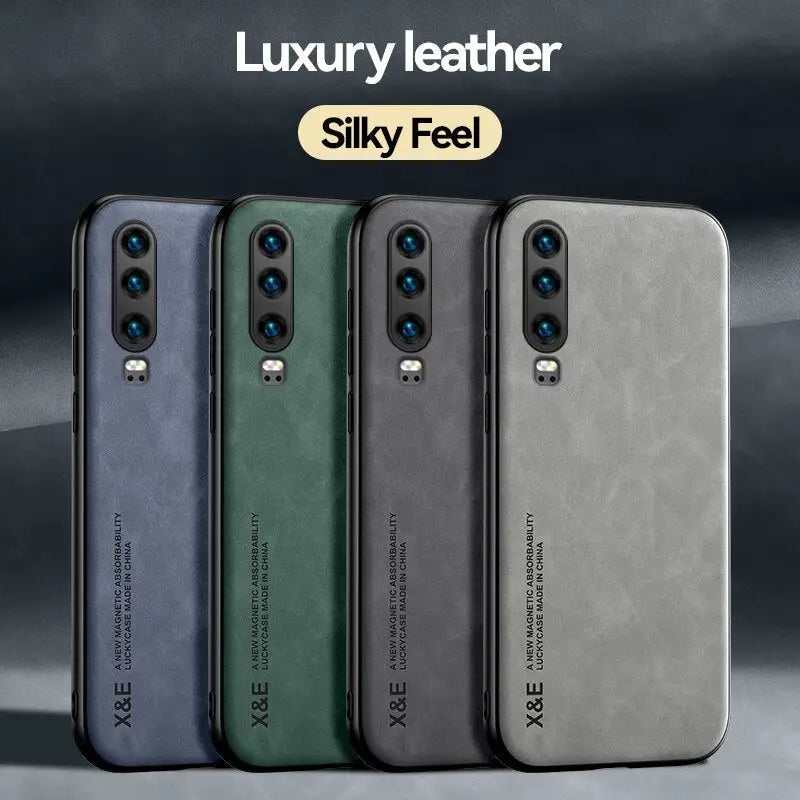 a close up of a group of four different colored cases