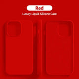 the red iphone case is shown with the red logo