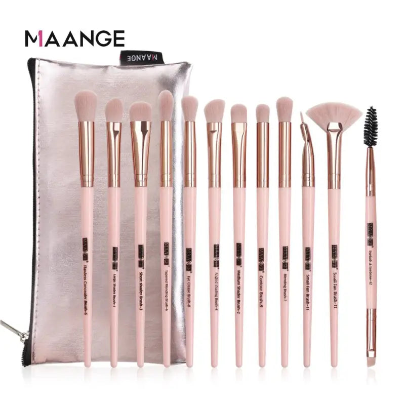 the pink makeup brush set