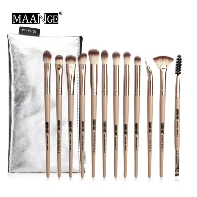 the 7 piece brush set in gold