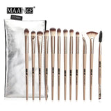 the 7 piece brush set in gold