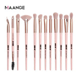 makeup brush set with a brush