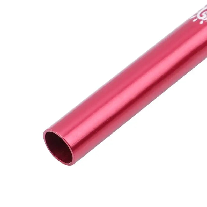 a pink tube with a white background