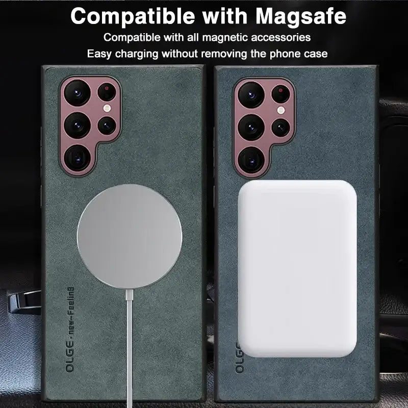 there are two different cases with a charging cable attached to them