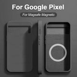 Magnetic phone case for Google Pixel with MagSafe compatibility.