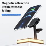 the magnetic magnetic phone stand with a gold base