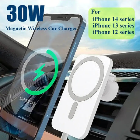 a close up of a cell phone in a car with a charger attached