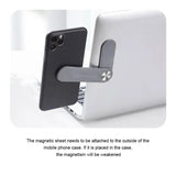 the magnetic phone holder is attached to the back of the phone