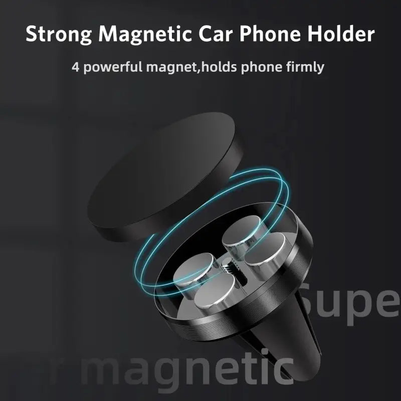 magnetic car phone holder with 4 powerful magnets and phone