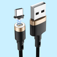 Magnetic USB-C charging cable with detachable connector tip and braided cord.