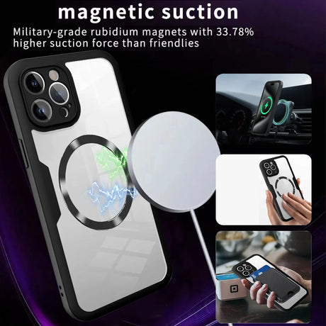 Magnetic wireless charger attachment for smartphones with military-grade suction capabilities.