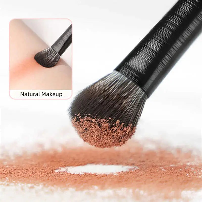 a close up of a brush with a powdered powder