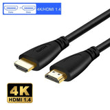 a close up of a black hdmi cable with a gold plated connector