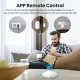 a man sitting on a couch with a remote control device