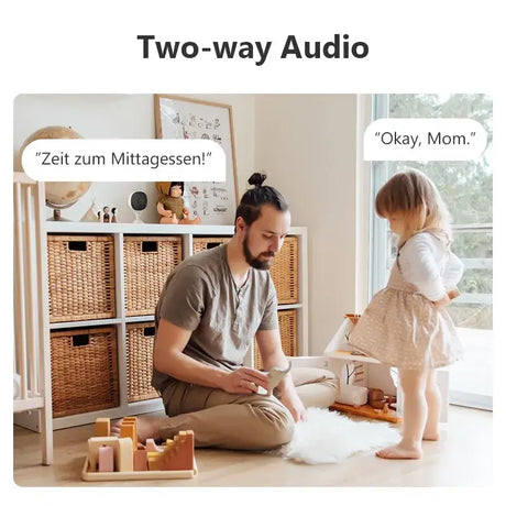 A man and a little girl playing with toys