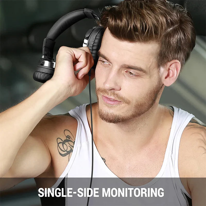 Oneodio Over Ear Wired Headphones with Mic - ANC TWS Noise Cancelling HiFi Stereo Dynamic DJ Studio Monitoring Headset