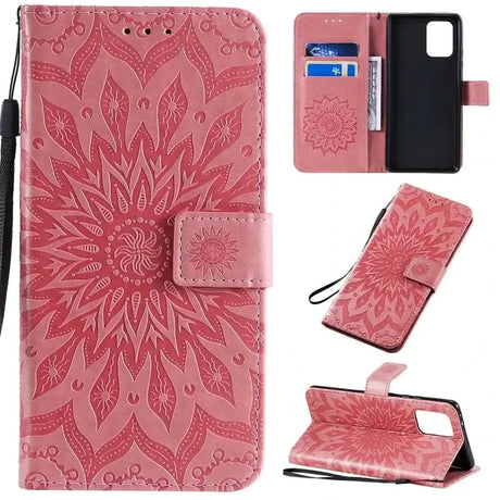 Mandal flower leather wallet case for samsung s9