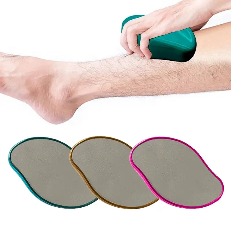 a man’s foot with a green foot pad