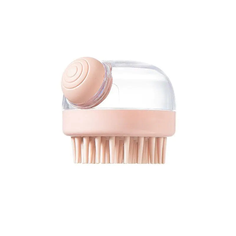 the brush is a small brush with a plastic container