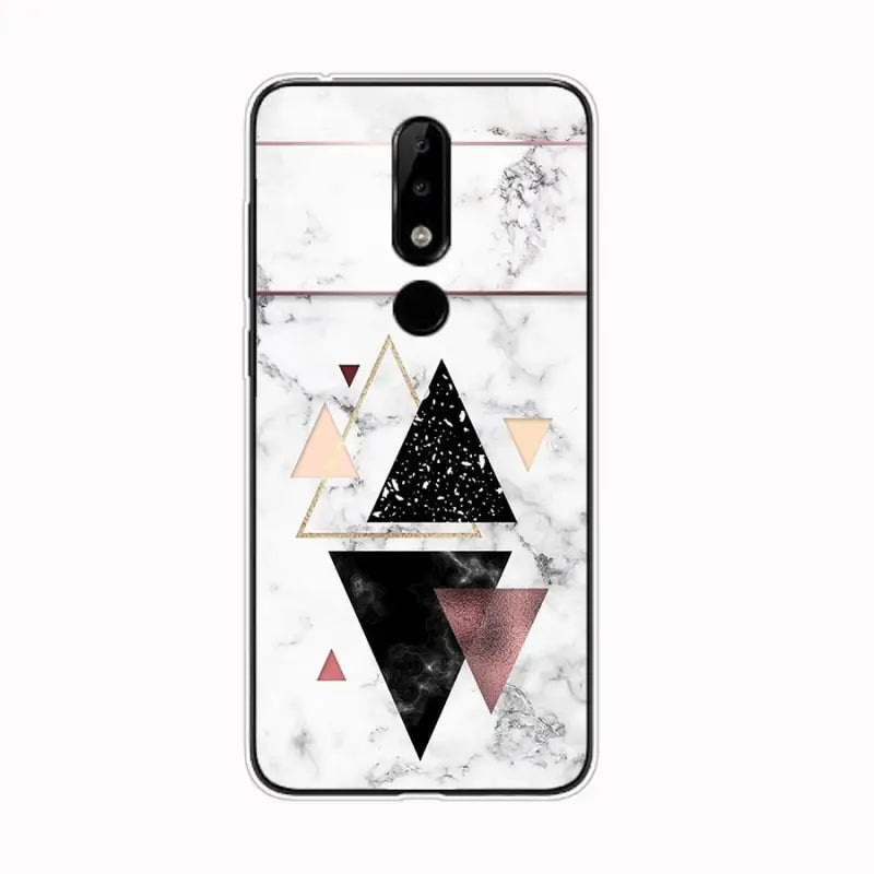 the marble triangle phone case