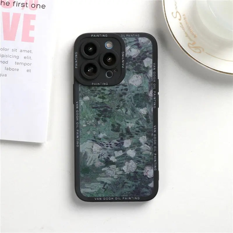 the marble phone case is shown on a white surface