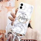 marble phone case with love you to the moon