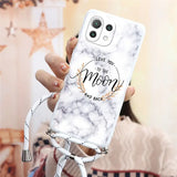 marble phone case with love you to the moon