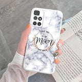 marble phone case with i love you to the moon and back
