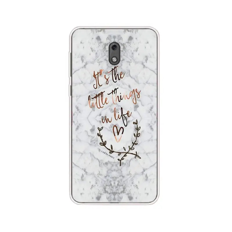 the marble phone case with the quote