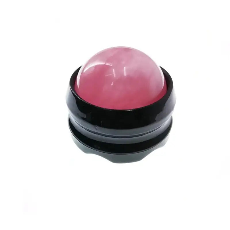 a pink lip with a black lid