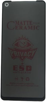 Matte ceramic privacy screen protector for a smartphone.