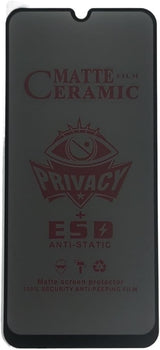 Matte ceramic privacy screen protector for a smartphone.