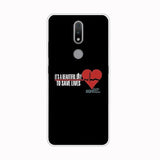 a black phone case with a heart and the words it’s a beautiful day to save lives