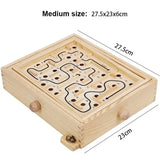 wooden toy maze game set with 4 pieces