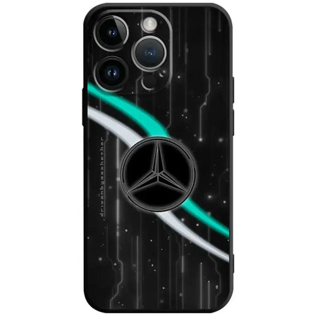 Mercedes logo on black phone case