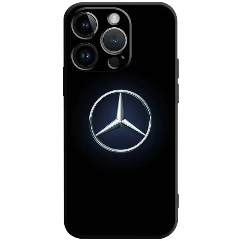 mercedes logo on black phone case