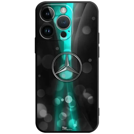 Mercedes logo on black phone case