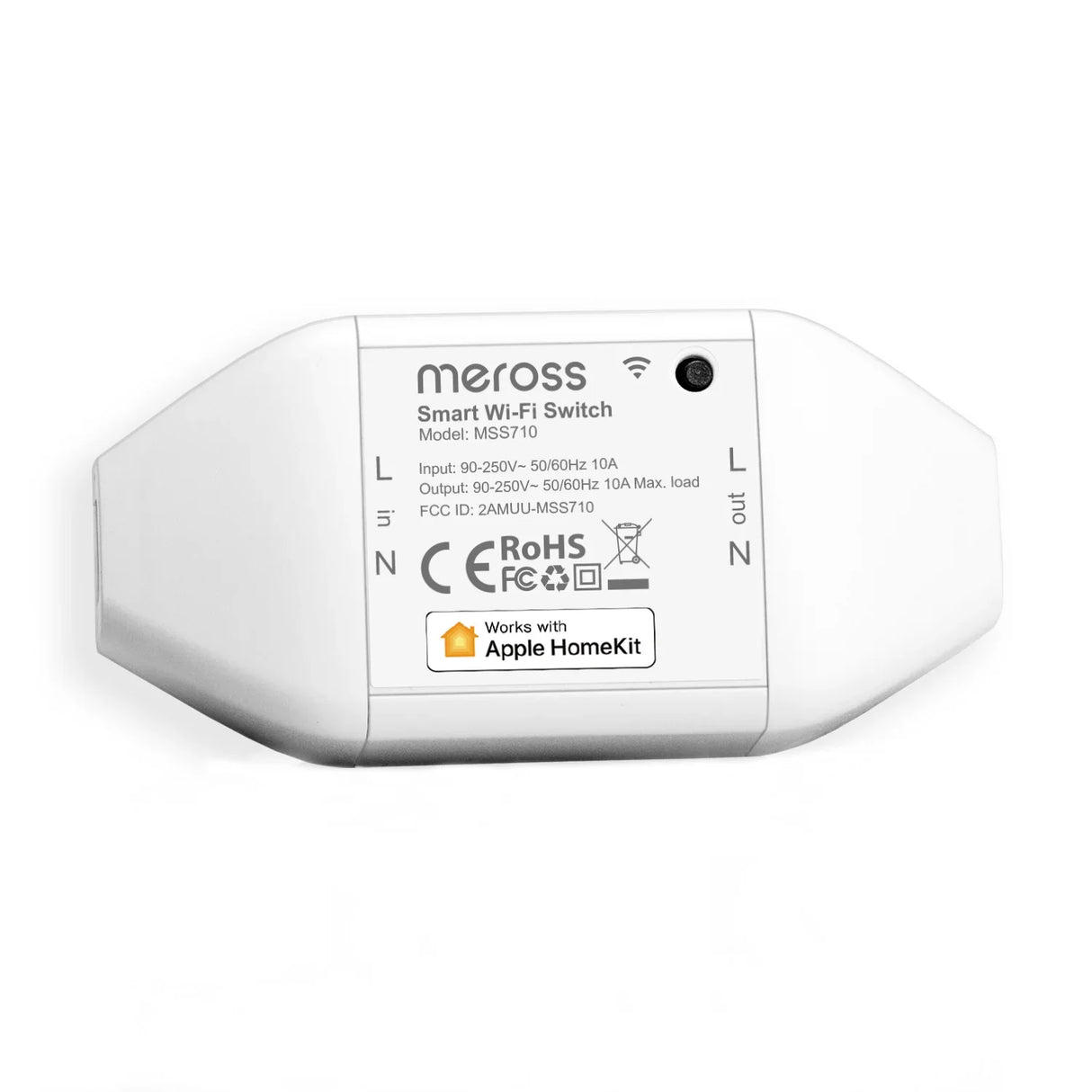 the mes smart light switch is shown in white