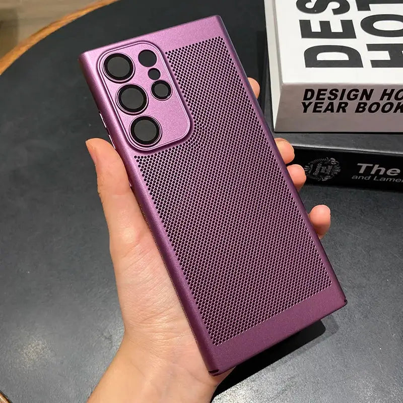 the case is made from a purple color