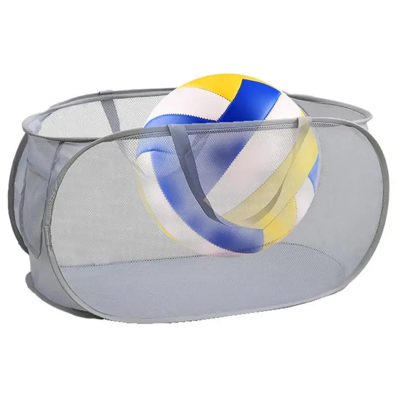 a ball inside a mesh bag