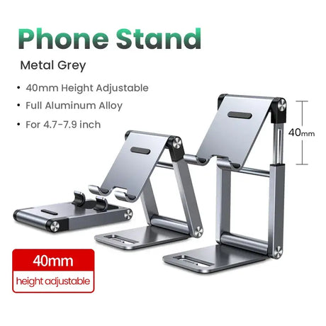 The metal stand for the phone and tablet